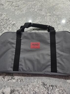 Hugo Boss Parfum NWOT Gray Travel Duffel Bag with Black Straps